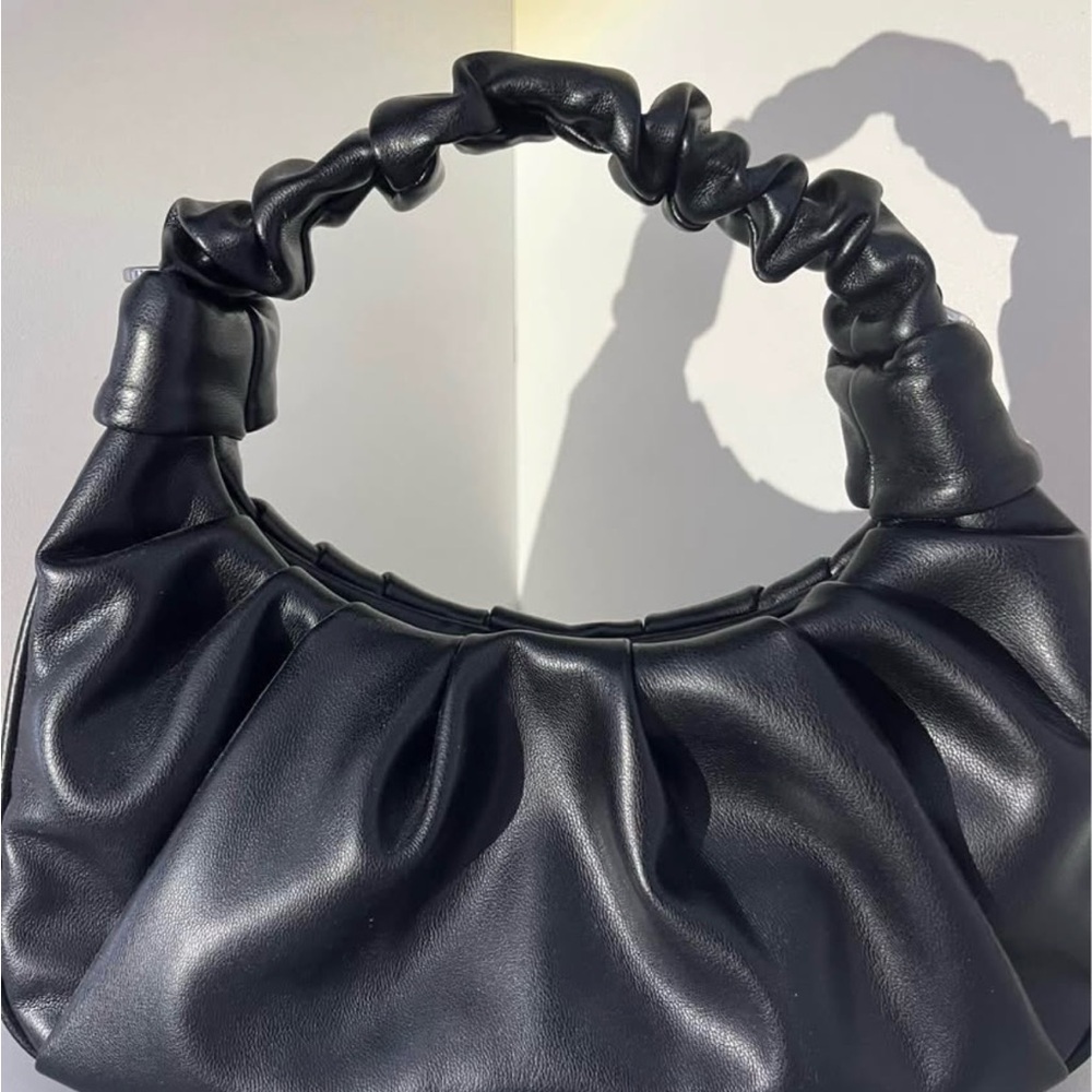 DKNY Black Shoulder Bag with Sculptural Handle